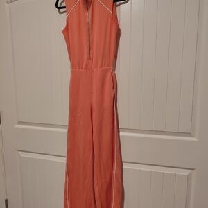 Coral Sleeveless Cut-out Jumpsuit